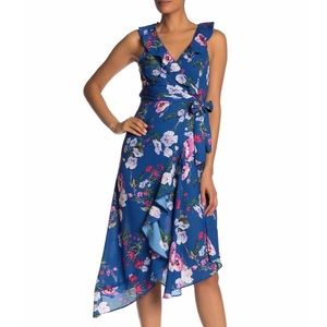 Parker Sleeveless Ruffles Midi Dress Size XS